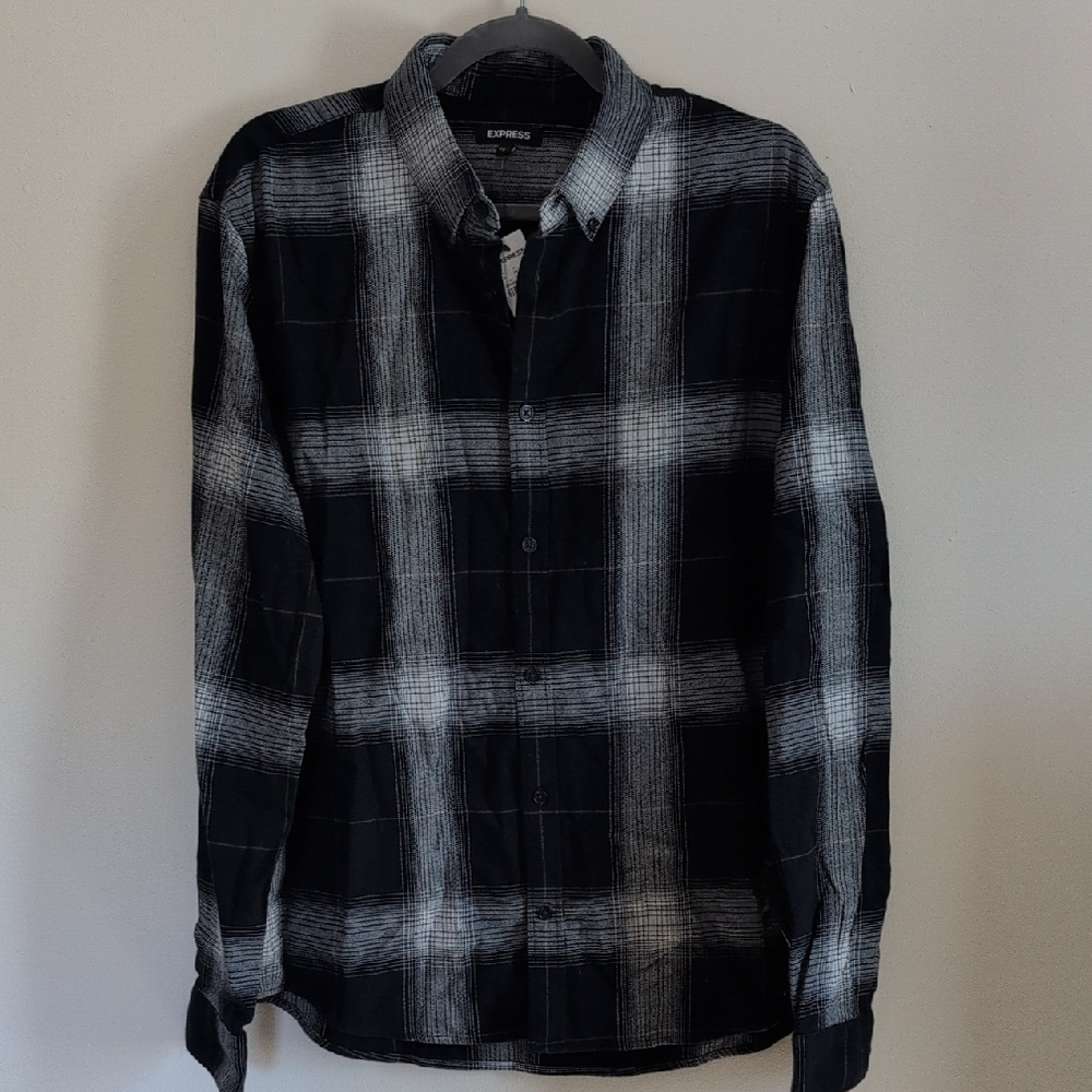 Express Black and White Men's Shirt
